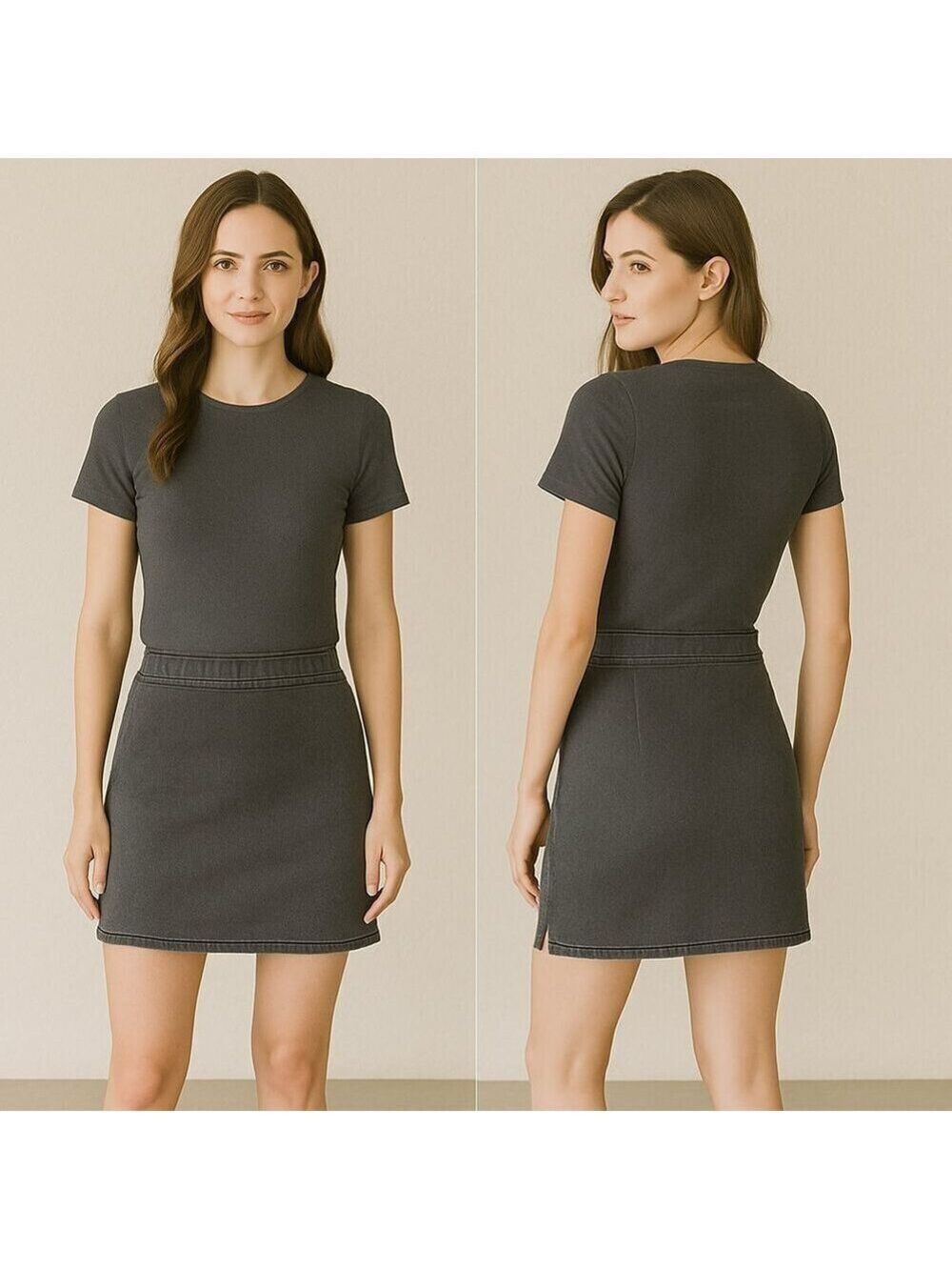 ✨ WILD FABLE 🌟 Women’s Side Slit Stretch Mini Skirt 👗 – Size 4 ✨ - Picture 3 of 11